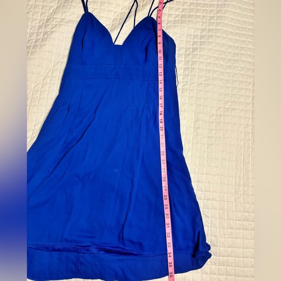Express Blue Babydoll Skater Spaghetti Strap Chiffon Summer Dress, SZ 12 - Picture 12 of 13